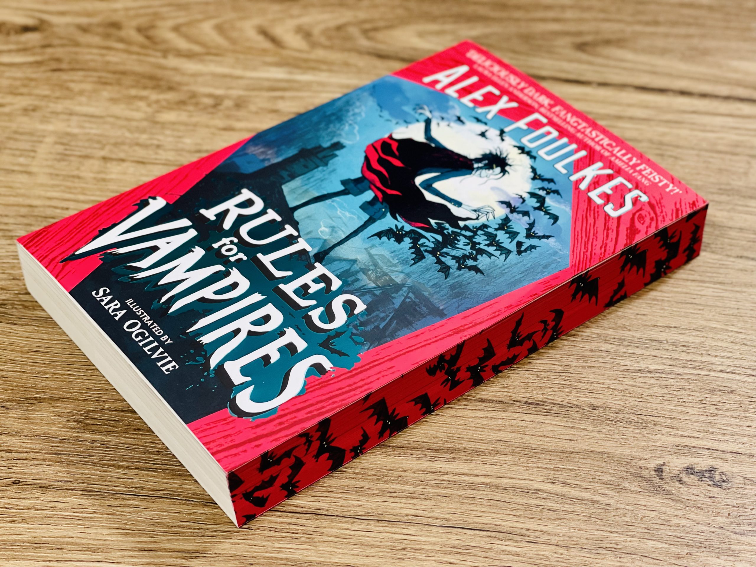 Rules for Vampires by Alex Foulkes with Sprayed Edges – Tea Leaves & Reads