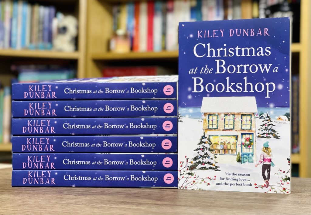 Christmas at the Borrow Bookshop by Kiley Dunbar stack