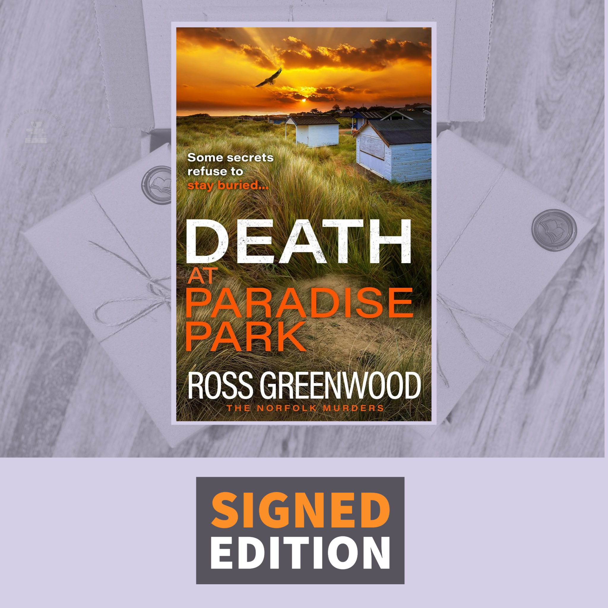 Death at Paradise Park by Ross Greenwood (Signed by the Author) Tea Leaves & Reads
