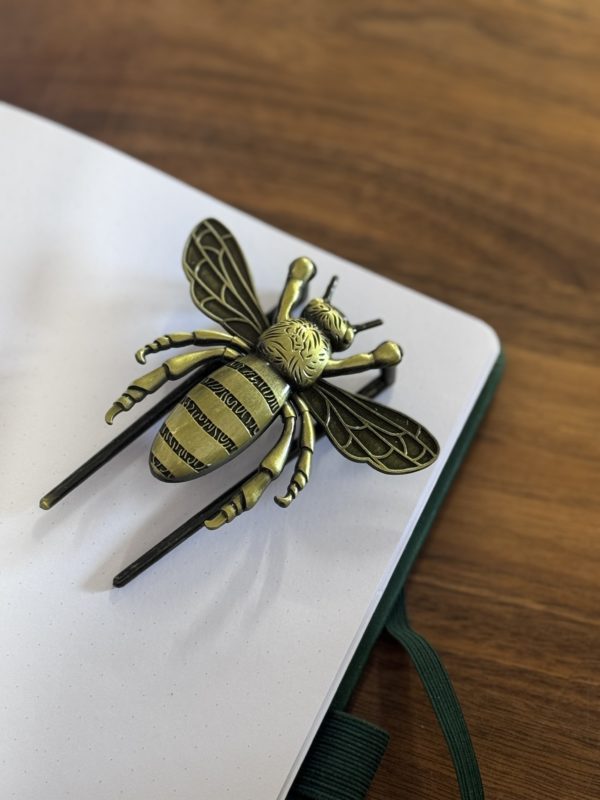 Bee Vintage Metal Journal Clip - Image 2