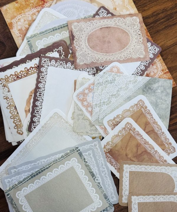 Mini Vintage Style Scrap-booking Papers