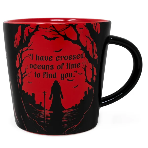 Ceramic Dracula Mug - Red & Black - Image 2