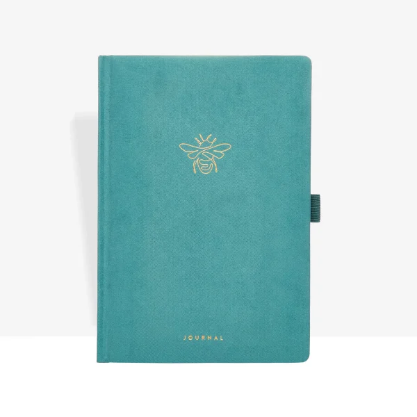 Scribble & Dot Teal Bee Dotted A5 Journal - Image 4