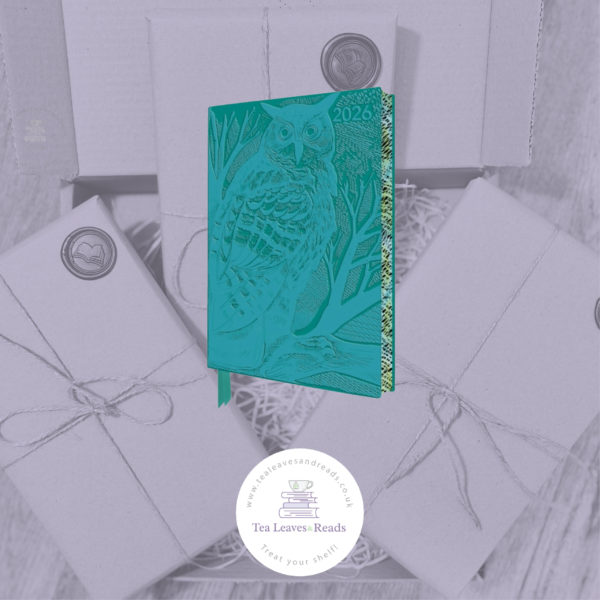 Angela Harding: Long Eared Owl 2026 Artisan Vegan Leather Diary Planner - Page to View with Notes - A5