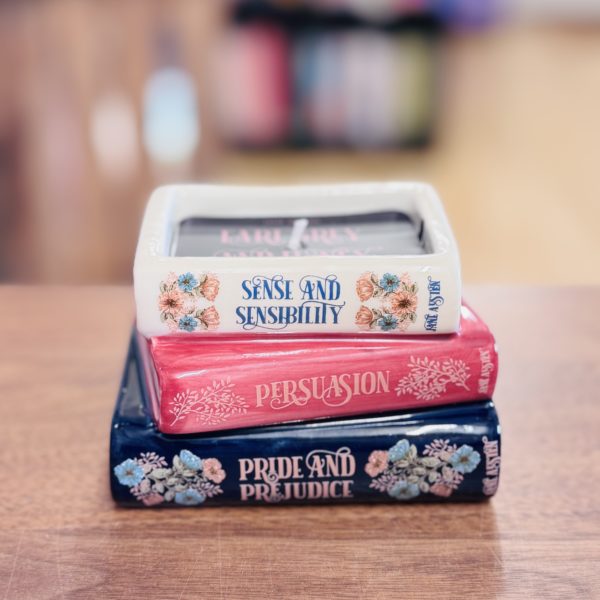 Jane Austen Book Stack - Ceramic Book Candle