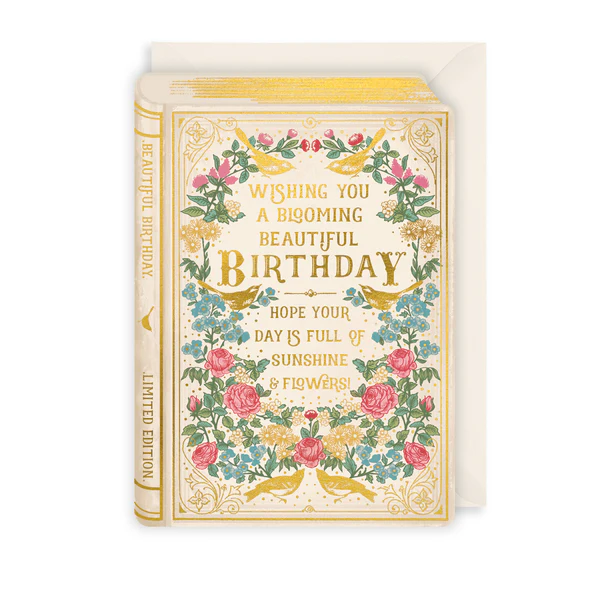 Book Birthday Card: Blooming Birthday