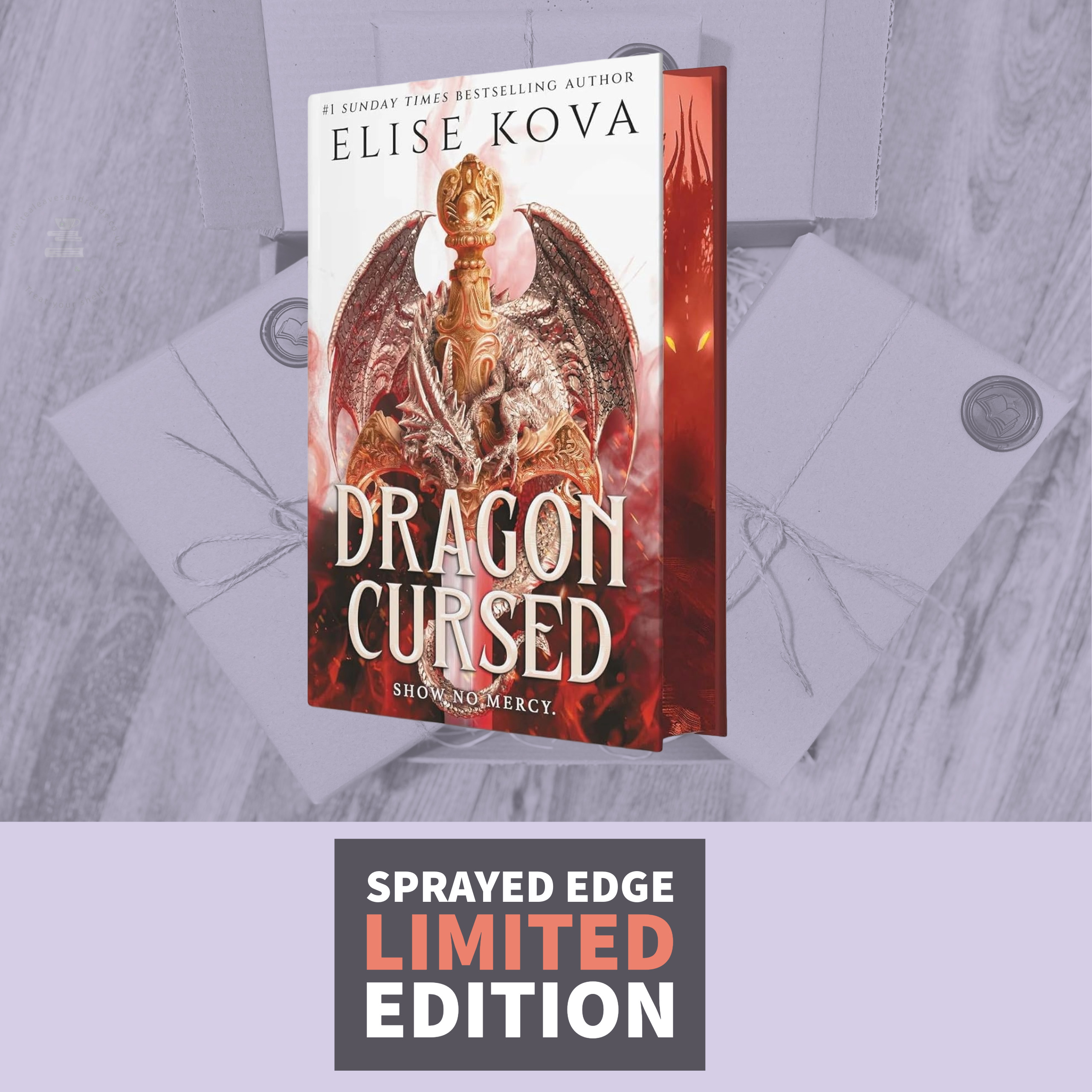 Dragon Cursed by Elise Kova (Sprayed Edge Collectors Edition with Signed Bookplate & Gift)
