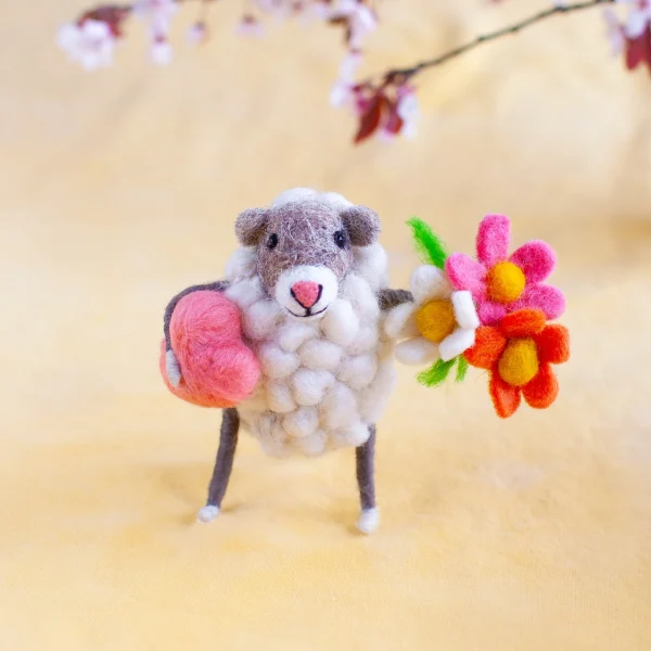 Heart and Flowers Sheep