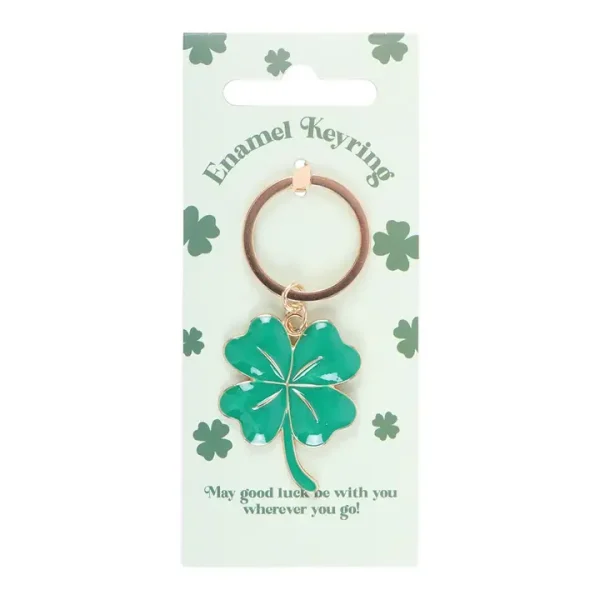 Lucky Shamrock Leaf Keyring