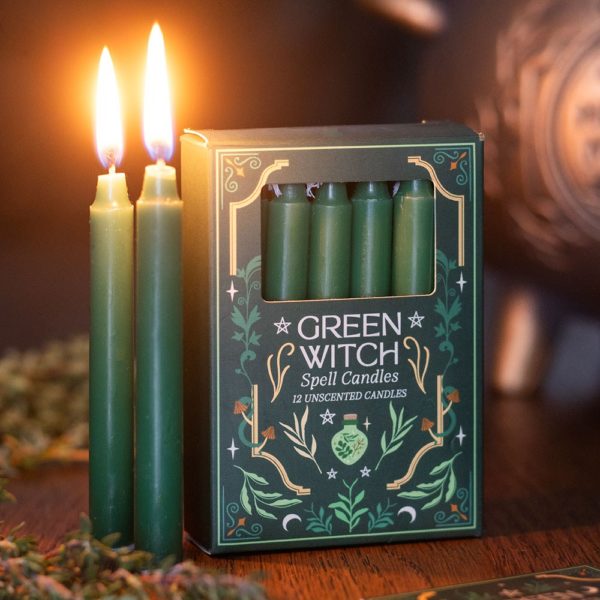 Pack of Twelve Green Witch Spells