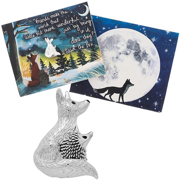 Fox Under the Moon Pin: Friends World