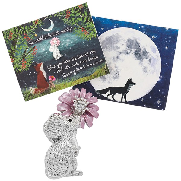 Fox Under the Moon Pin: Friends & Beauty