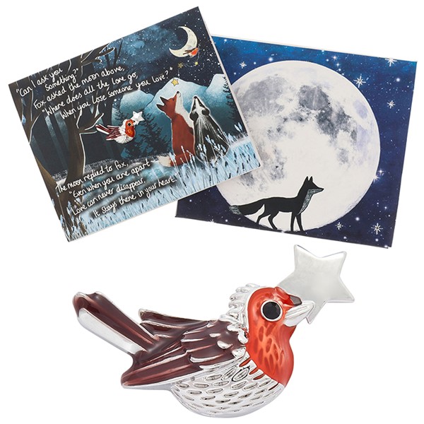 Fox Under the Moon Pin: Where Love Goes