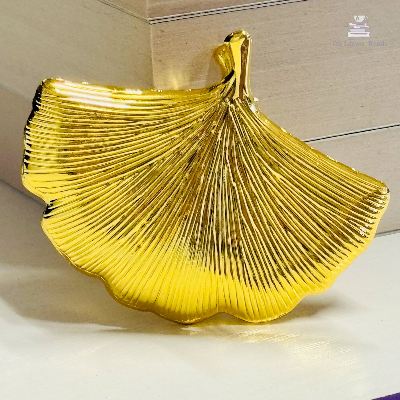 Vintage Journal Clip - Gingko Leaf Gold