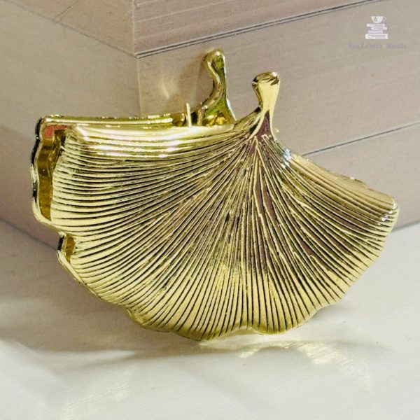 Vintage Journal Clip - Gingko Leaf Brass