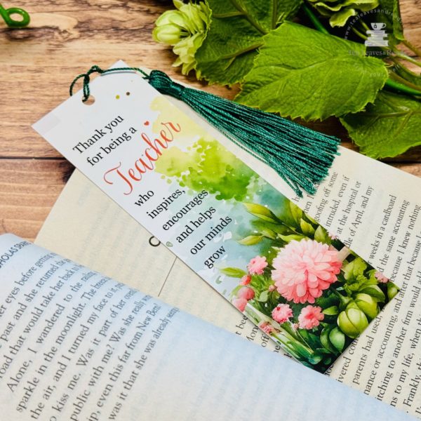Tea Leaves & Reads Bookmark: Teacher Thank You