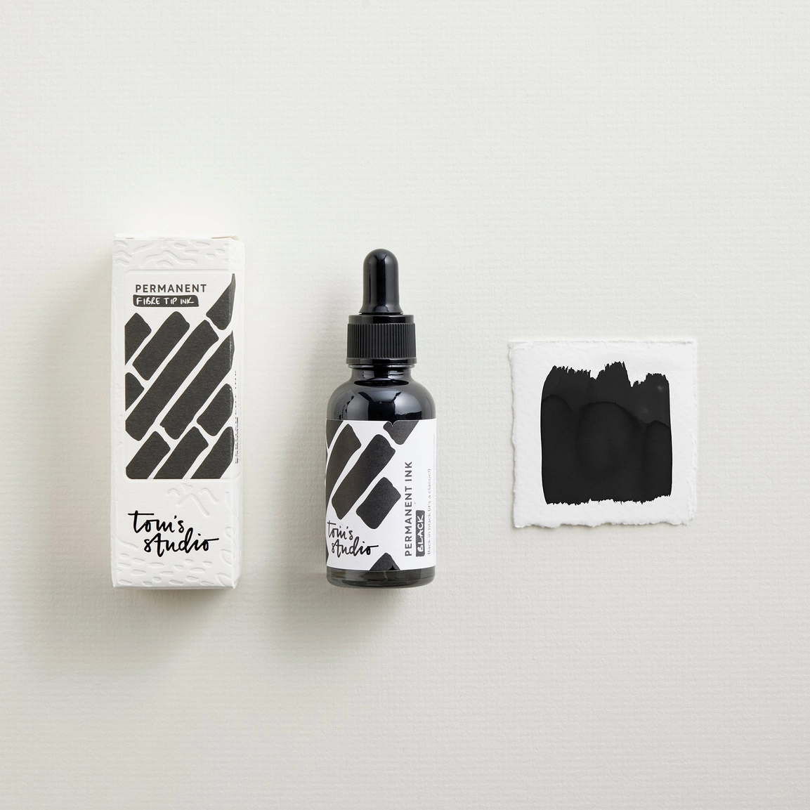 Tom's Studio Permanent Fibre Tip Ink - Black