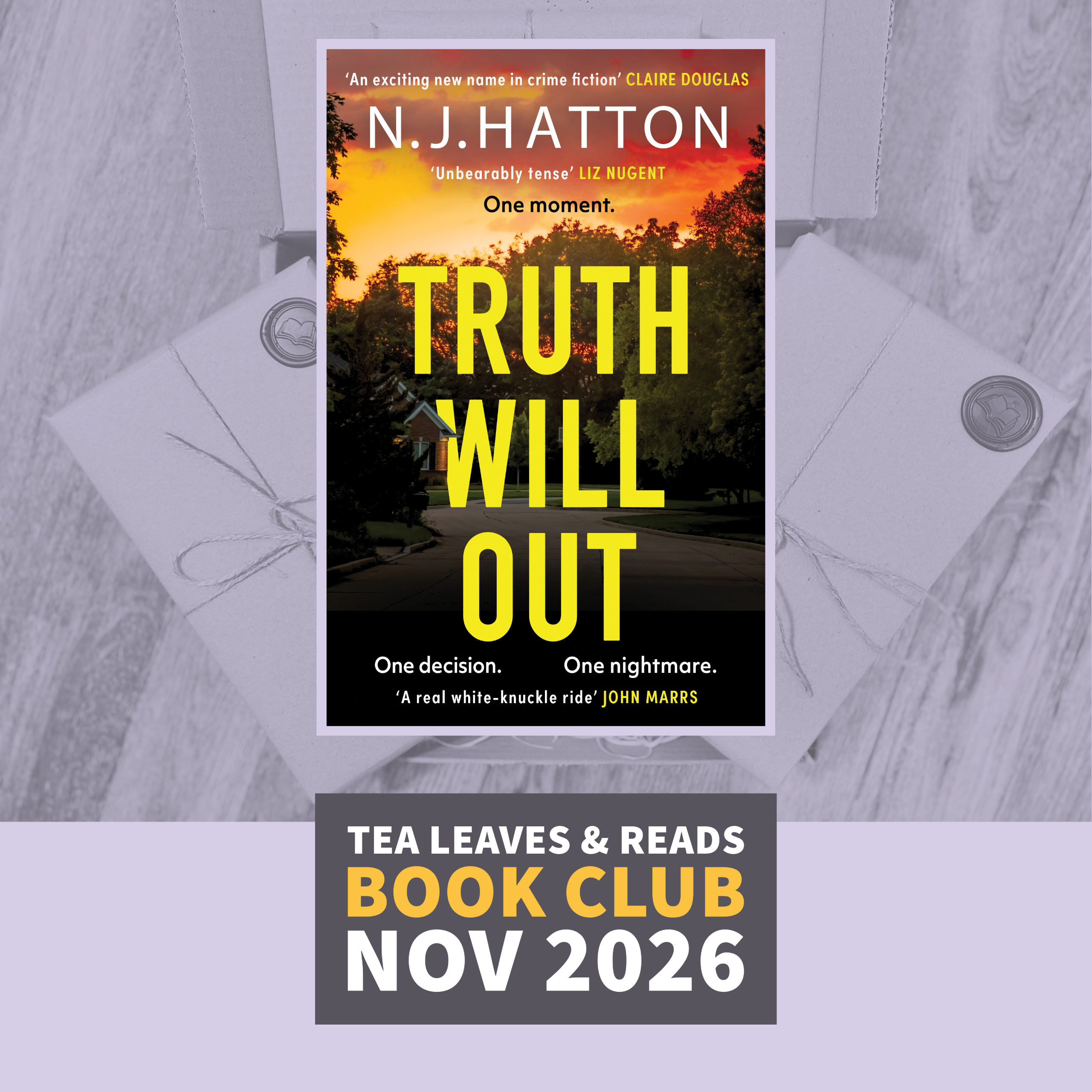November Book Club - Truth Will Out by N.J. Hatton (Signed by the Author)