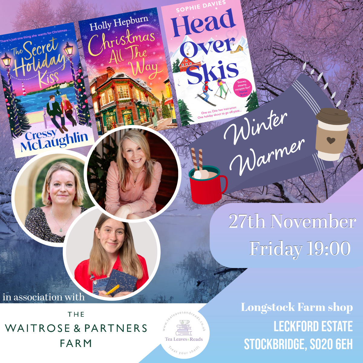 A Winter Warmer Evening with Cressy McLaughlin, Holly Hepburn & Sophie Davies - November 27th 2026 - Longstock Farm Shop