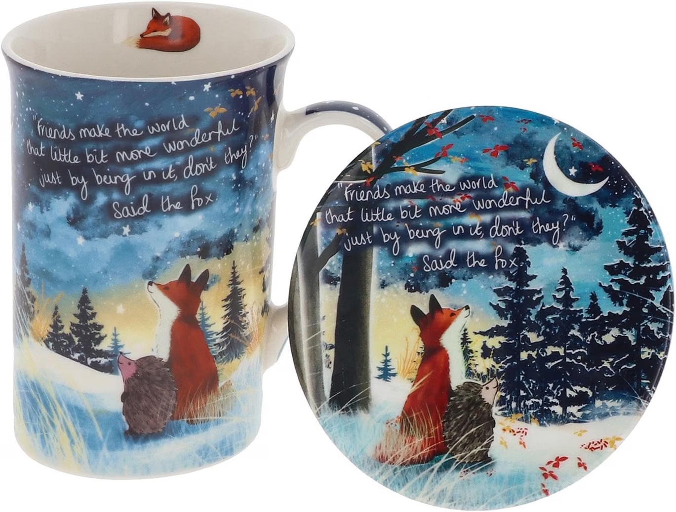 Mug and Coaster Set - Friends Make the World - Official Gift Set - Stacey McNeill Artwork Ceramic Mug - Image 2