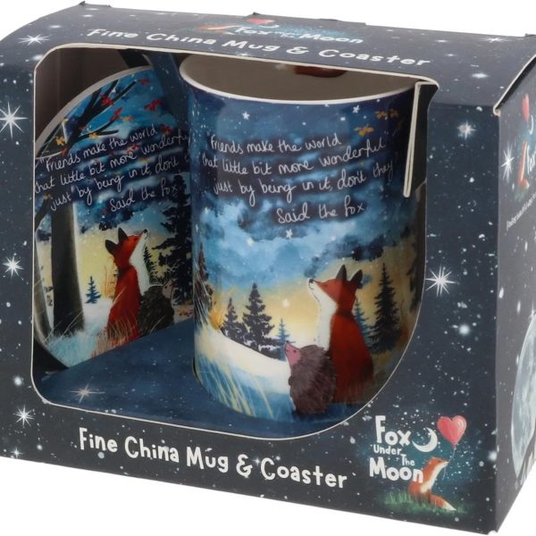 Mug and Coaster Set - Friends Make the World - Official Gift Set - Stacey McNeill Artwork Ceramic Mug
