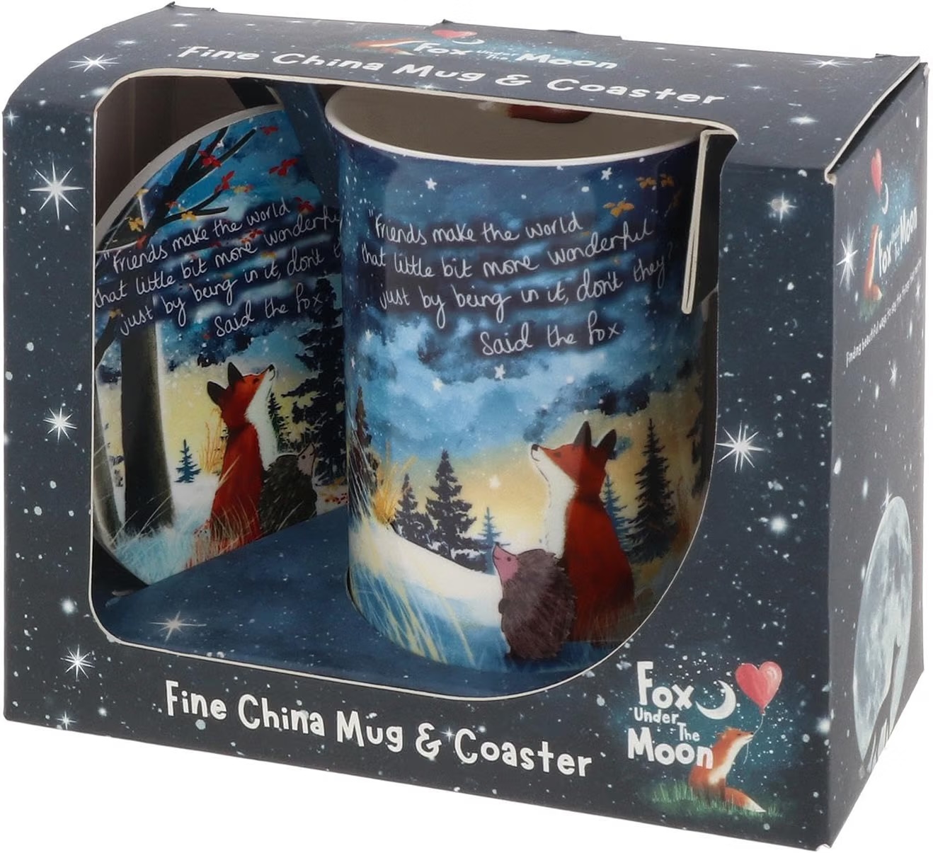 Mug and Coaster Set - Friends Make the World - Official Gift Set - Stacey McNeill Artwork Ceramic Mug