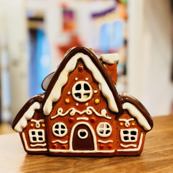 Village Pottery Gingerbread Triple Roof Tealight Holder