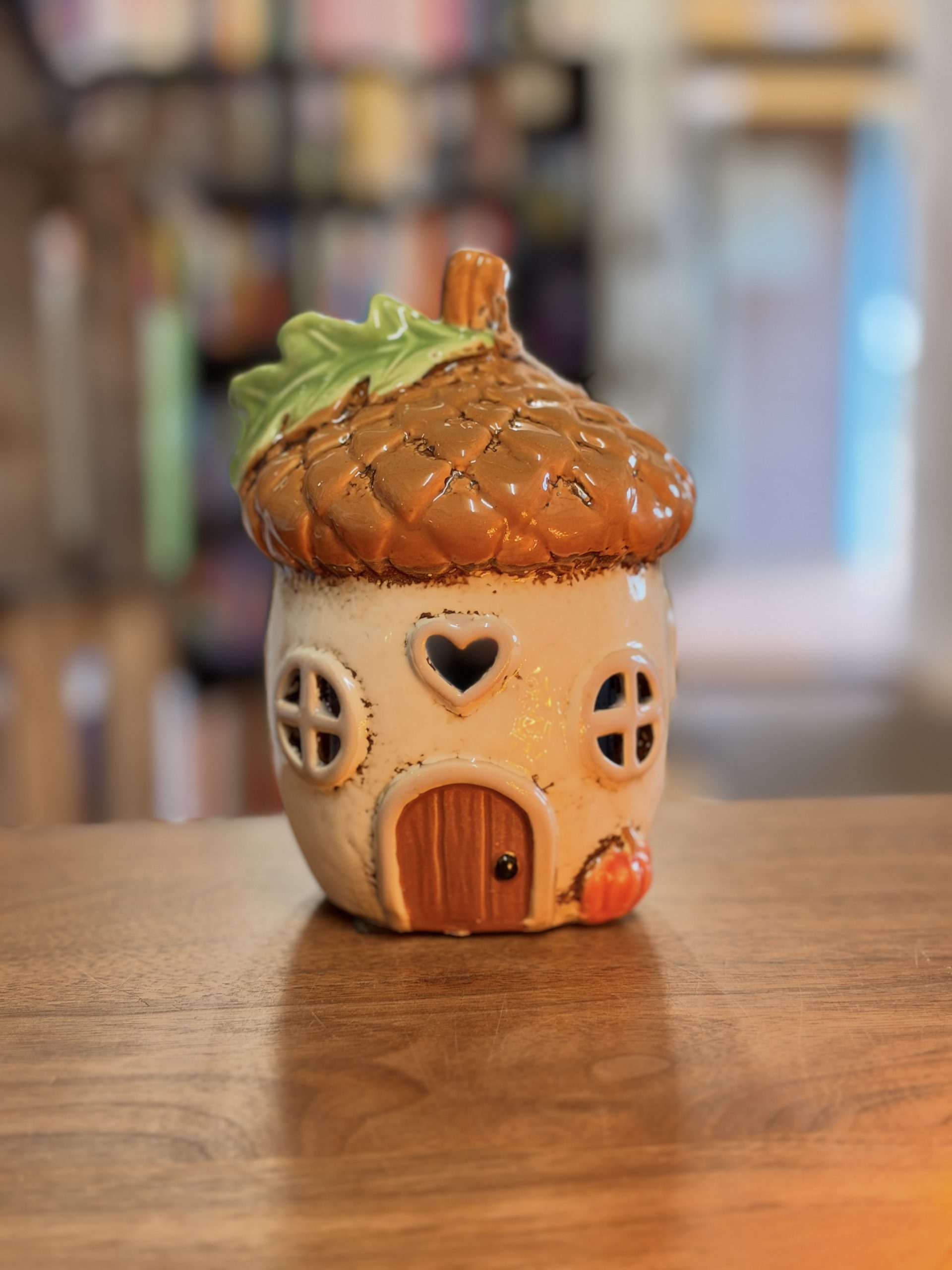 Village Pottery Acorn Tealight House