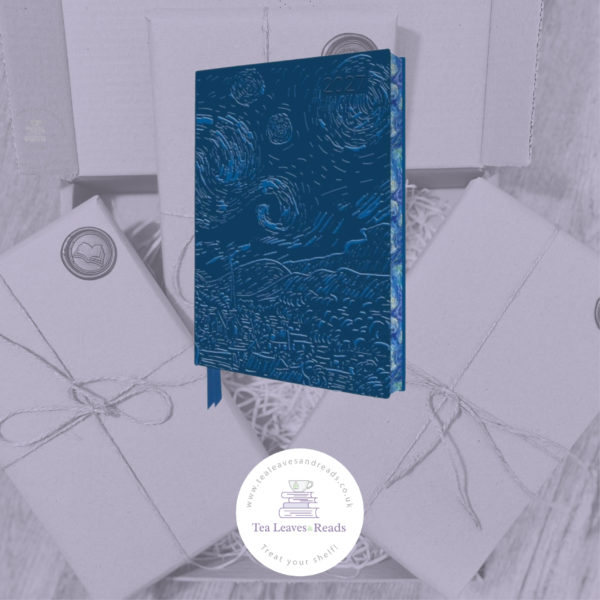 Vincent Van Gogh: The Starry Night 2027 Artisan Vegan Leather Diary Planner - Page to View with Notes - A5